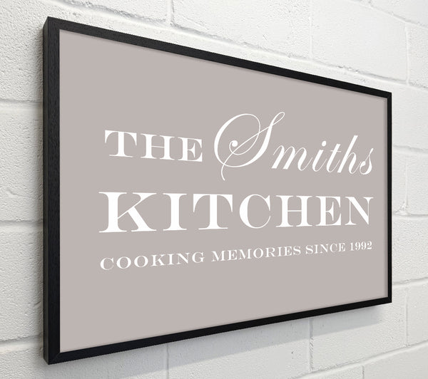 Kitchen Quote Your Family Name And Date Kitchen Beige