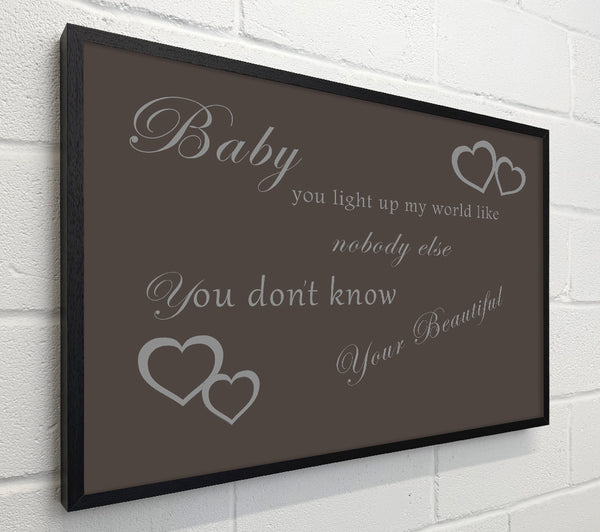 Music Quote Baby You Light Up My World 1D Chocolate