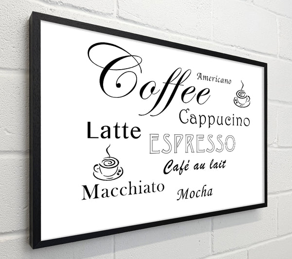 Kitchen Quote Coffee Delight White