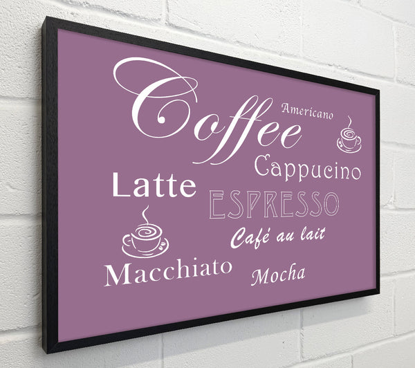 Kitchen Quote Coffee Delight Dusty Pink