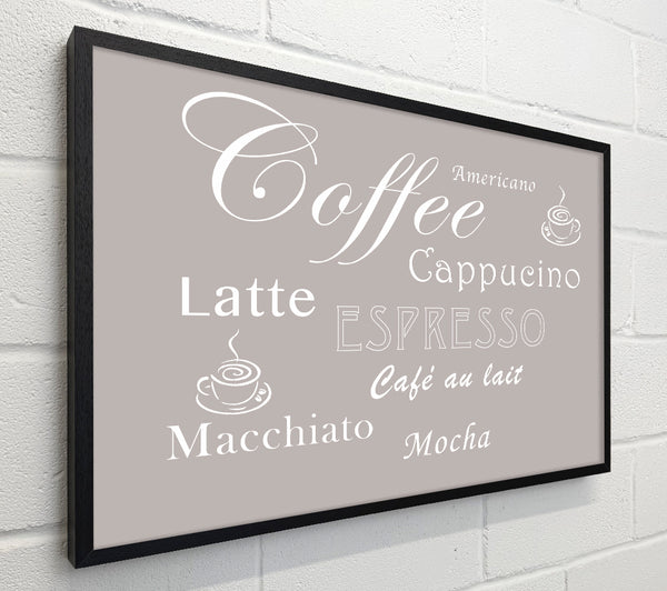 Kitchen Quote Coffee Delight Beige