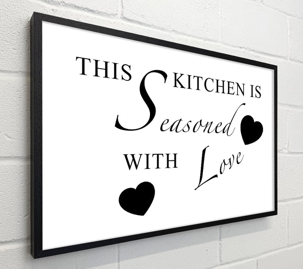 Kitchen Quote This Kitchen Is Seasoned With Love White