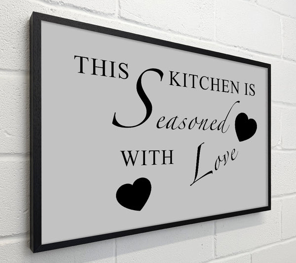 Kitchen Quote This Kitchen Is Seasoned With Love Grey