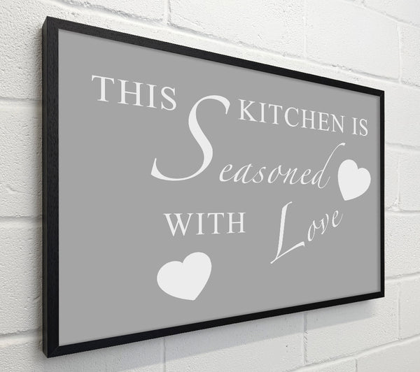 Kitchen Quote This Kitchen Is Seasoned With Love Grey White