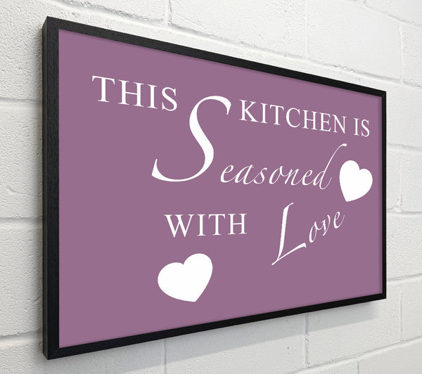 Kitchen Quote This Kitchen Is Seasoned With Love Dusty Pink