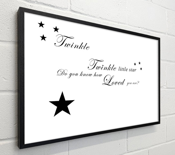 Nursery Quote Twinkle Twinkle Little Star 1 White