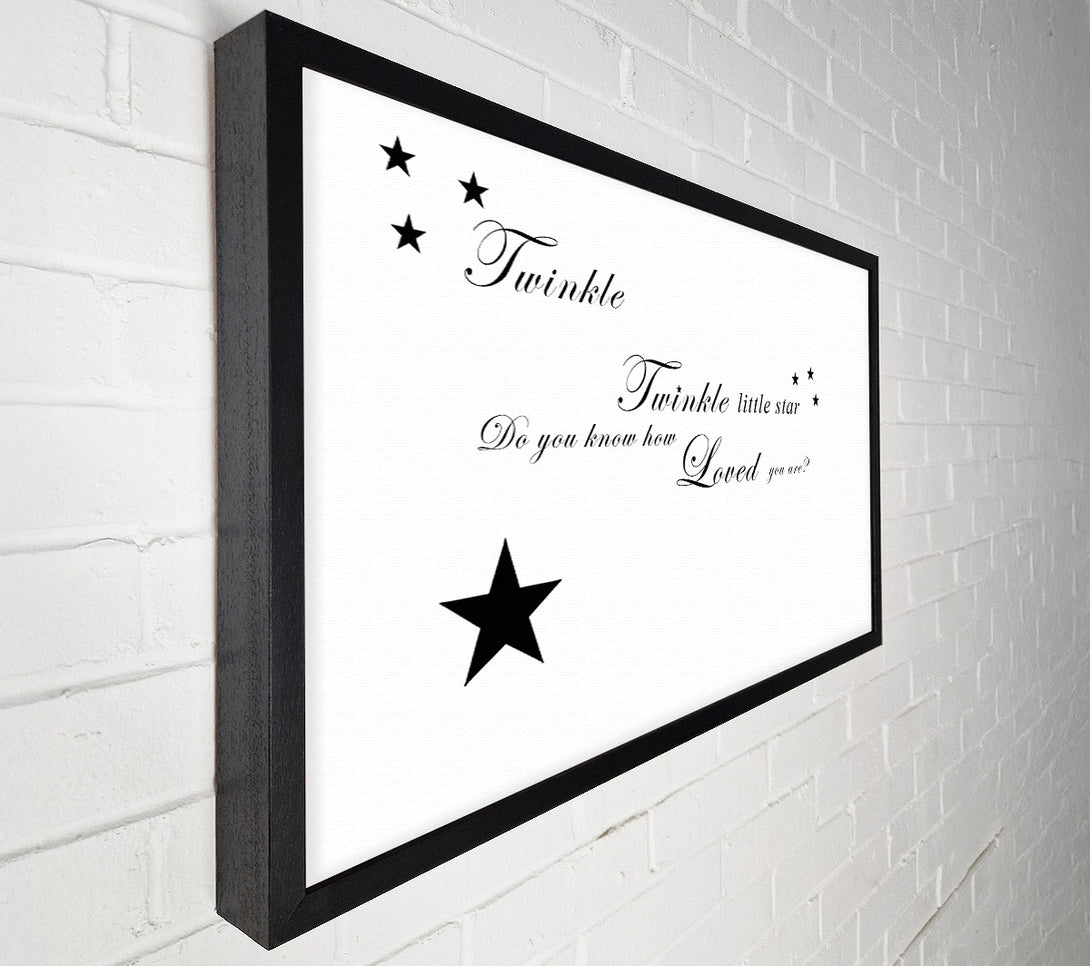  A Canvas Print of Nursery Quote Twinkle Twinkle Little Star 1 White Canvas Wall Art