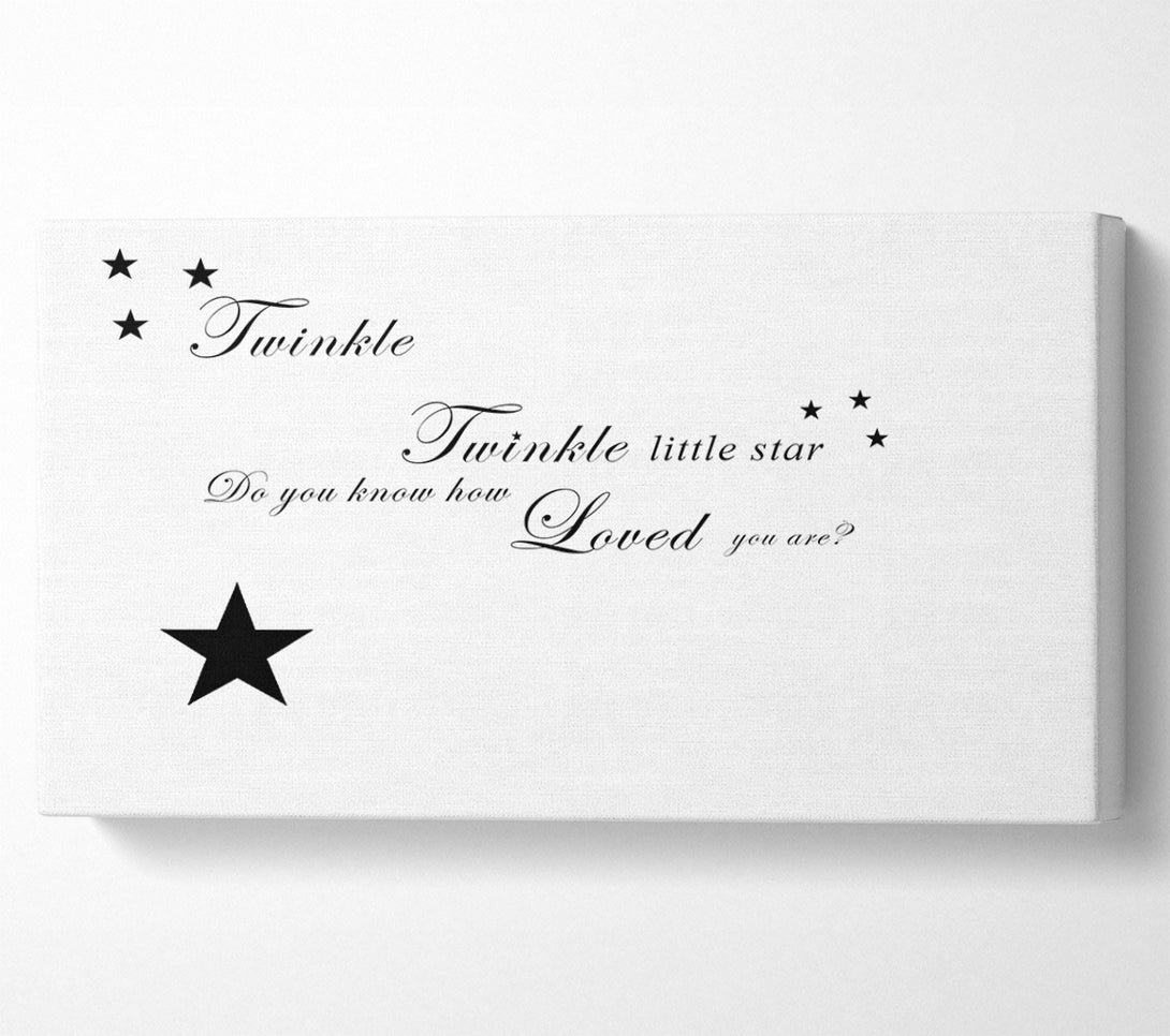  A Canvas Print of Nursery Quote Twinkle Twinkle Little Star 1 White Canvas Wall Art