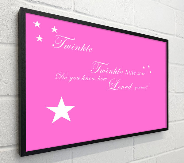 Nursery Quote Twinkle Twinkle Little Star 1 Vivid Pink