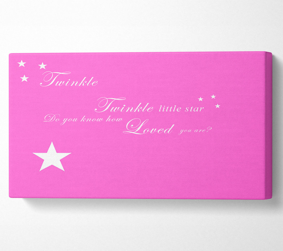  A Canvas Print of Nursery Quote Twinkle Twinkle Little Star 1 Vivid Pink Canvas Wall Art