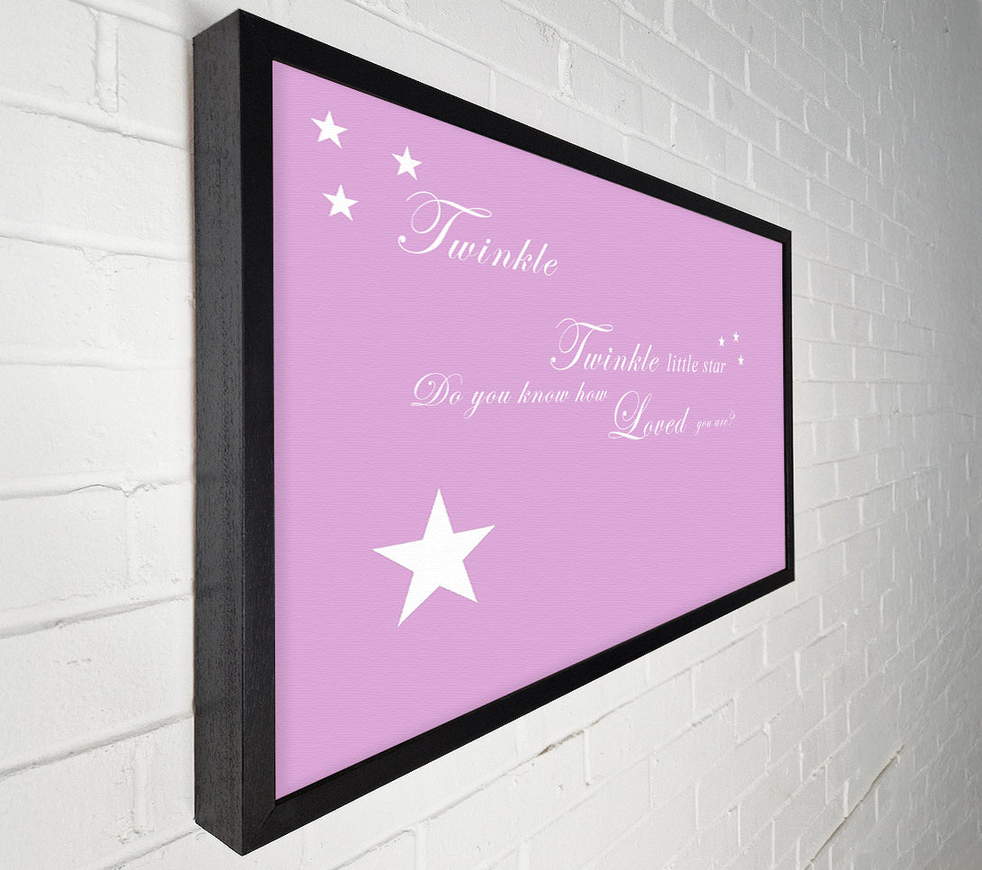  A Canvas Print of Nursery Quote Twinkle Twinkle Little Star 1 Pink Canvas Wall Art