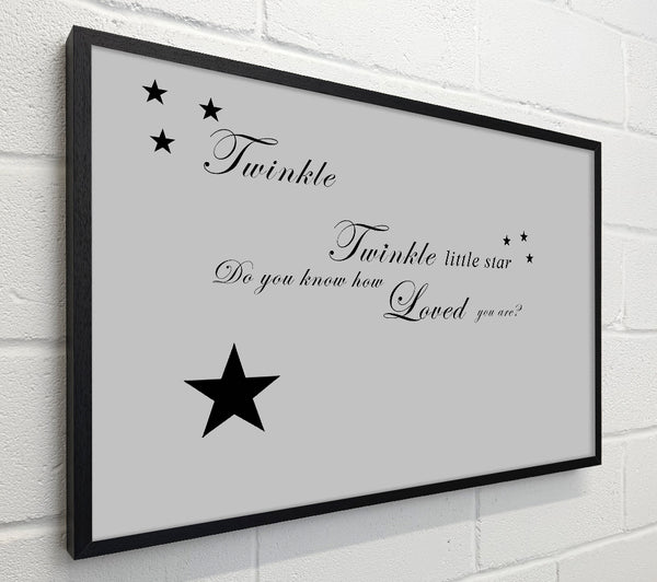 Nursery Quote Twinkle Twinkle Little Star 1 Grey