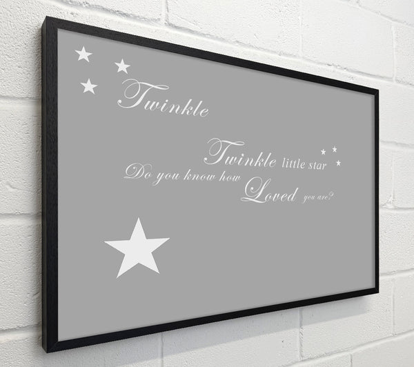 Nursery Quote Twinkle Twinkle Little Star 1 Grey White
