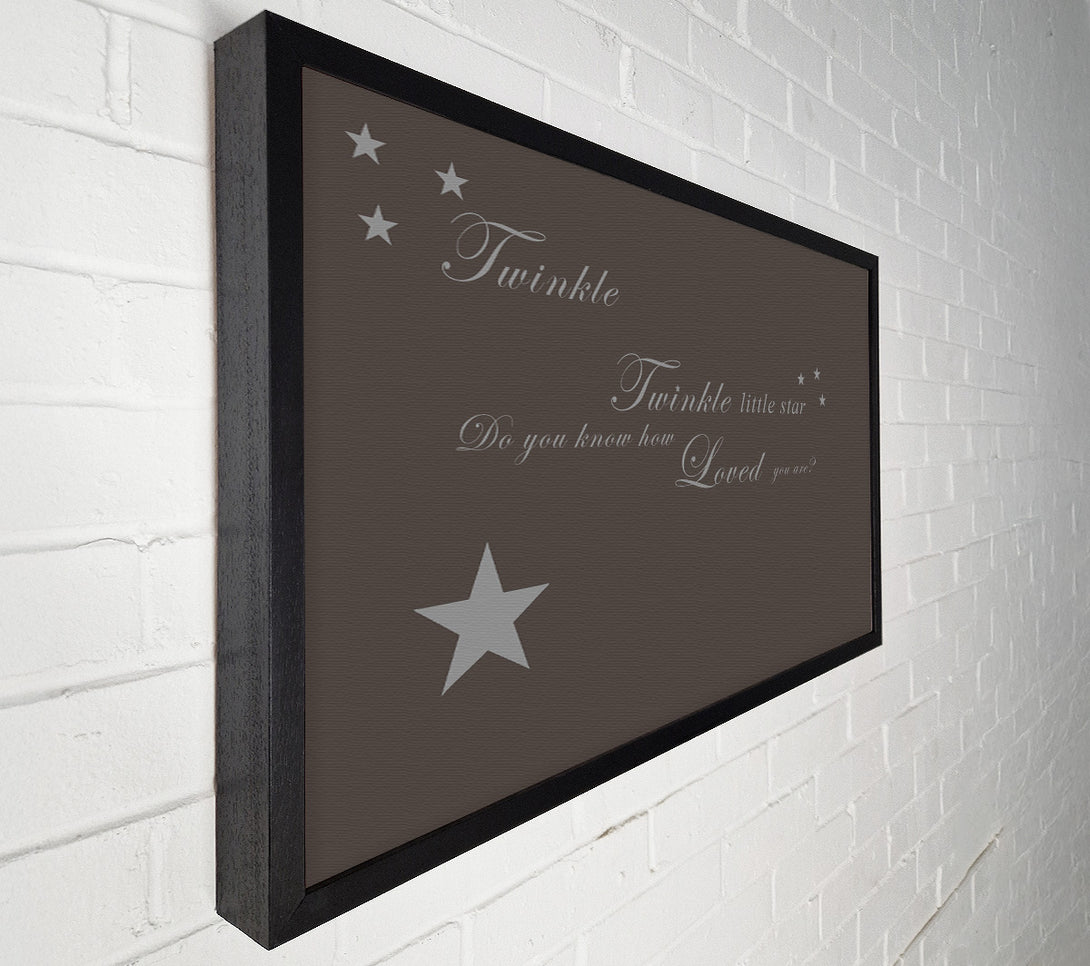  A Canvas Print of Nursery Quote Twinkle Twinkle Little Star 1 Chocolate Canvas Art