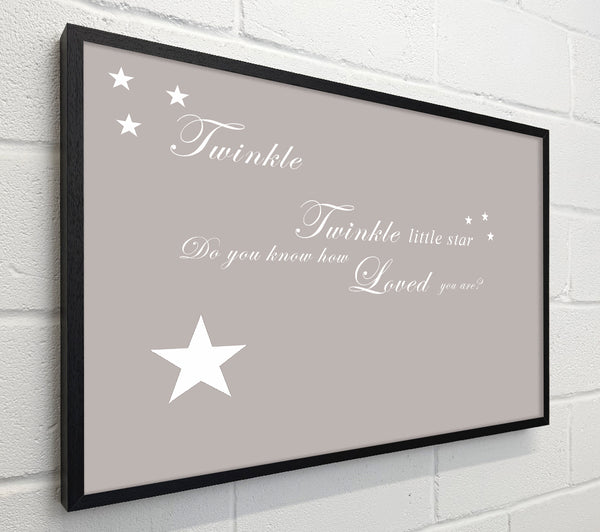 Nursery Quote Twinkle Twinkle Little Star 1 Beige