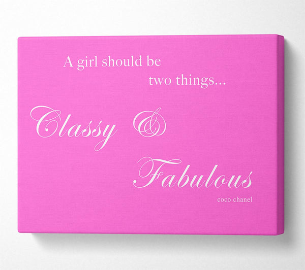  A Canvas Print of Classy n Fabulous Vivid Pink Canvas Wall Art