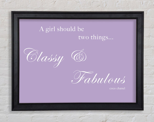 Classy n Fabulous Lilac Framed Print