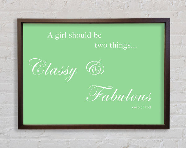 Classy n Fabulous Green Framed Print