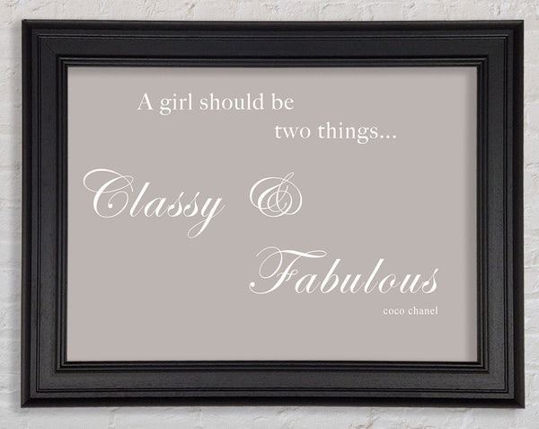 Classy n Fabulous Beige Framed Print