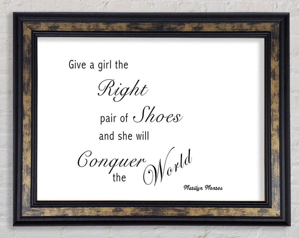 The Right Pair Of Shoes Marilyn Monroe White Framed Print
