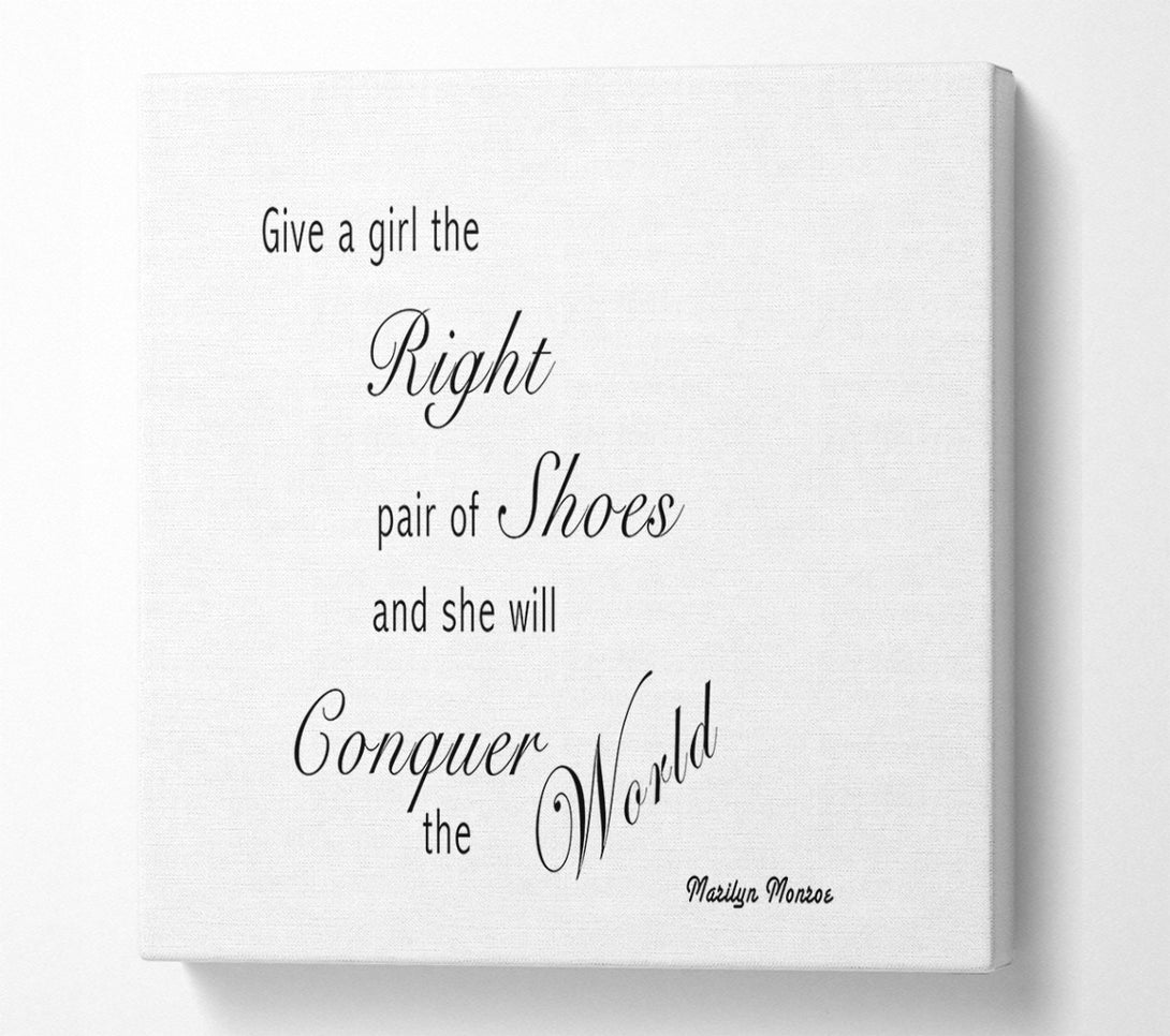  A Canvas Print of The Right Pair Of Shoes Marilyn Monroe White Canvas Wall Art