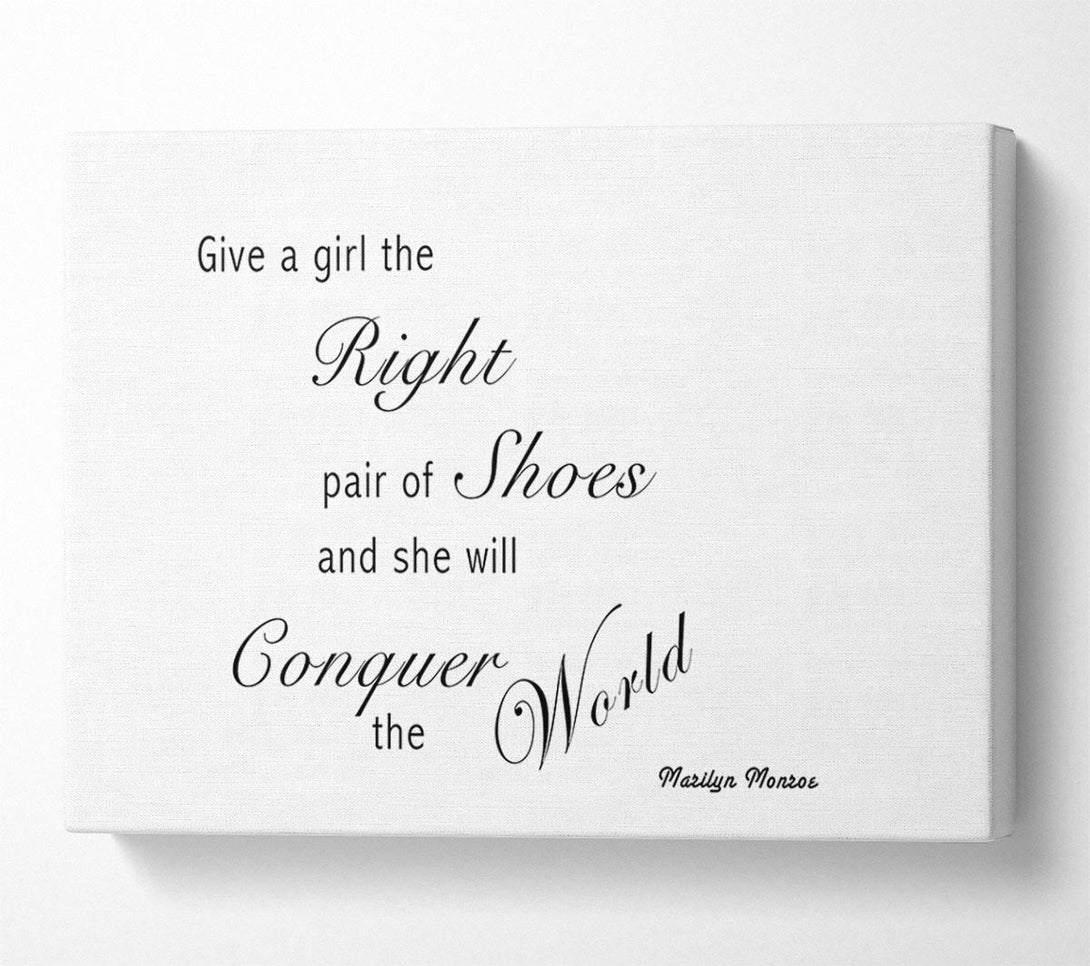  A Canvas Print of The Right Pair Of Shoes Marilyn Monroe White Canvas Wall Art