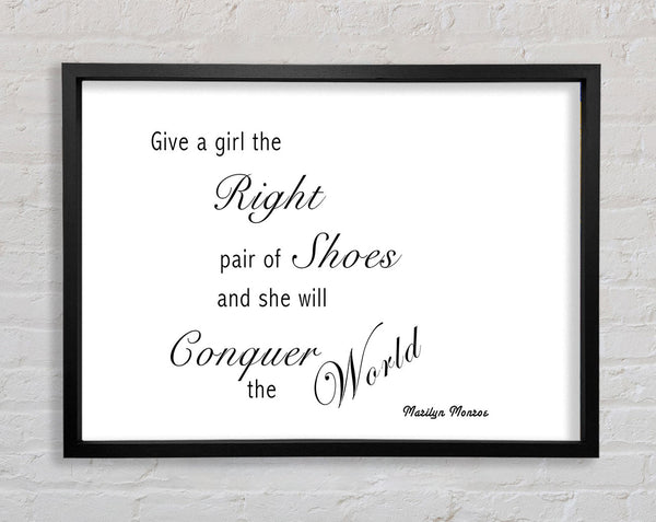 The Right Pair Of Shoes Marilyn Monroe White Framed Print
