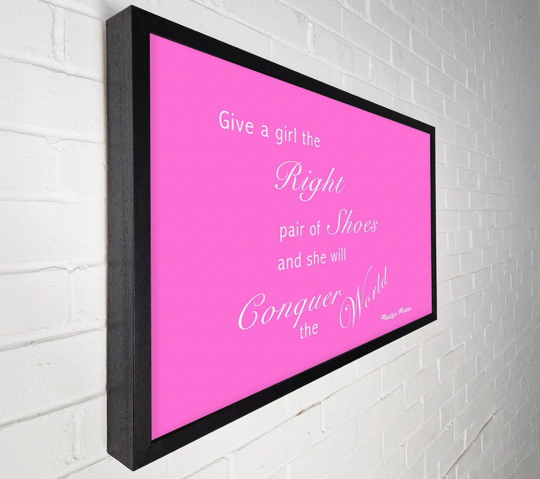  A Canvas Print of The Right Pair Of Shoes Marilyn Monroe Vivid Pink Canvas Print