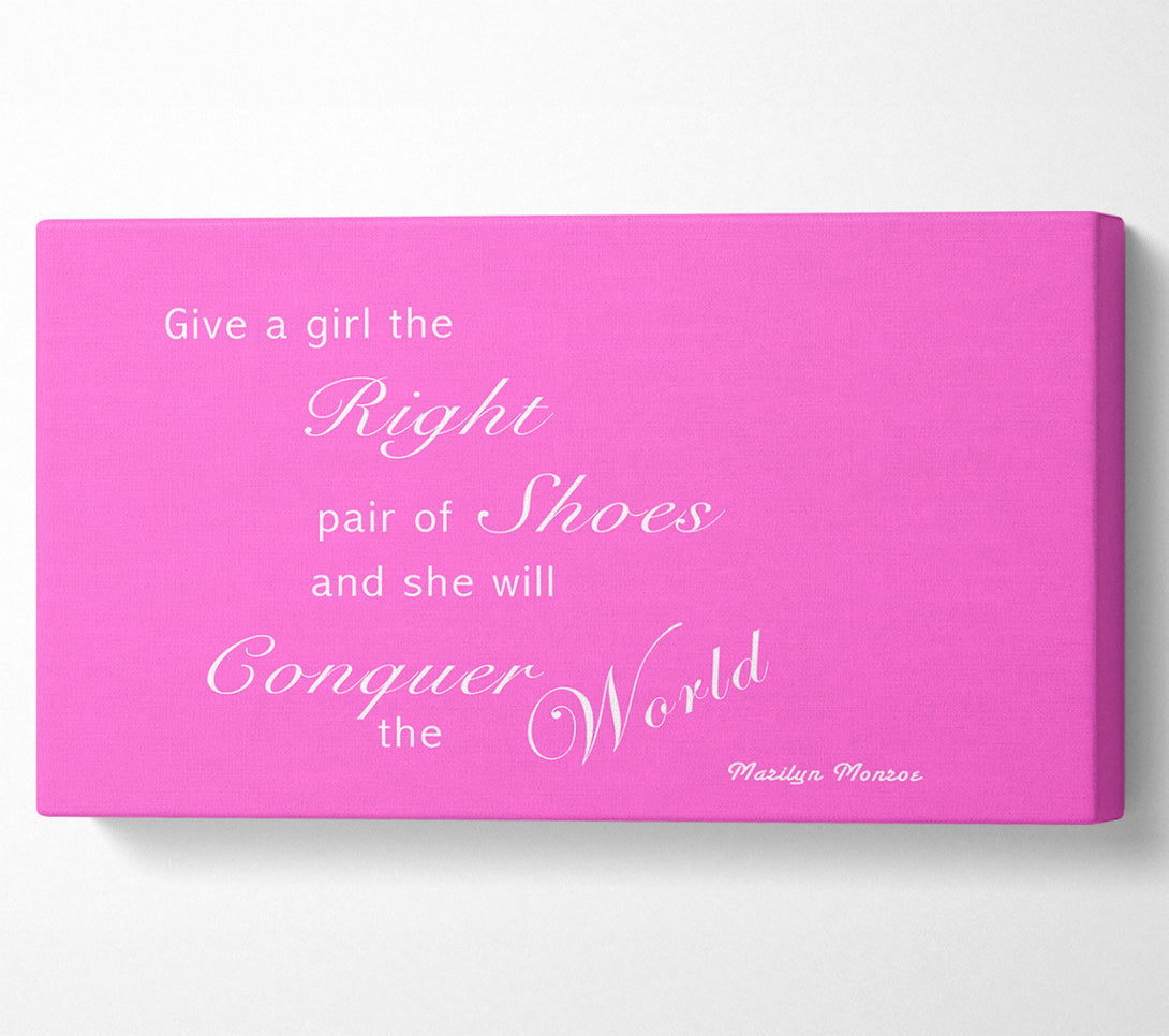  A Canvas Print of The Right Pair Of Shoes Marilyn Monroe Vivid Pink Canvas Print