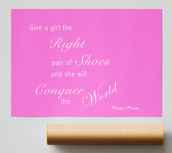 The Right Pair Of Shoes Marilyn Monroe Vivid Pink Giclee Print