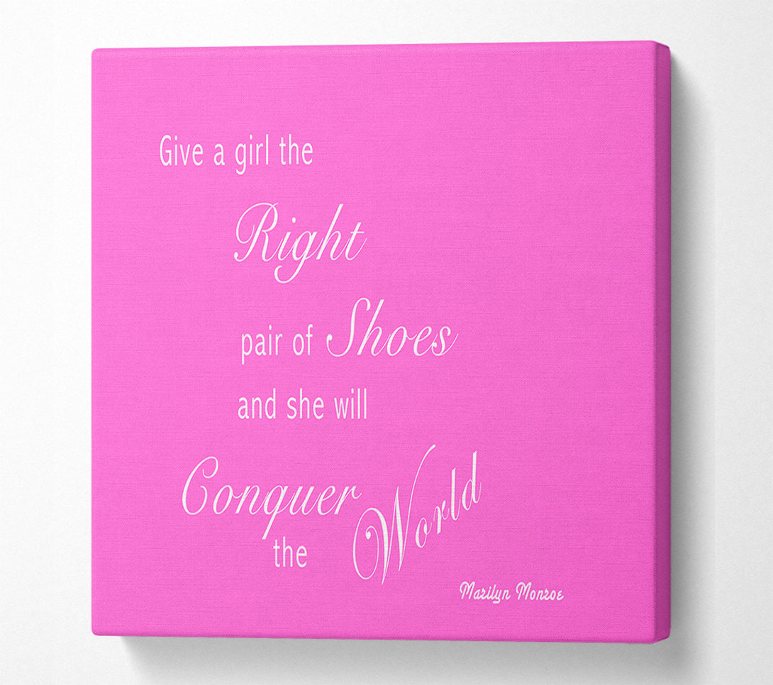  A Canvas Print of The Right Pair Of Shoes Marilyn Monroe Vivid Pink Canvas Print