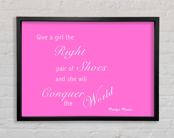 The Right Pair Of Shoes Marilyn Monroe Vivid Pink Framed Print