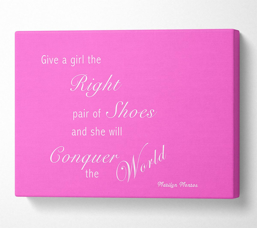  A Canvas Print of The Right Pair Of Shoes Marilyn Monroe Vivid Pink Canvas Print