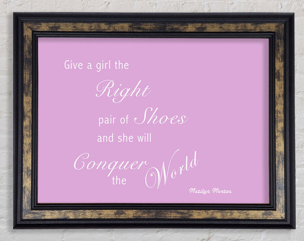 The Right Pair Of Shoes Marilyn Monroe Pink Framed Print