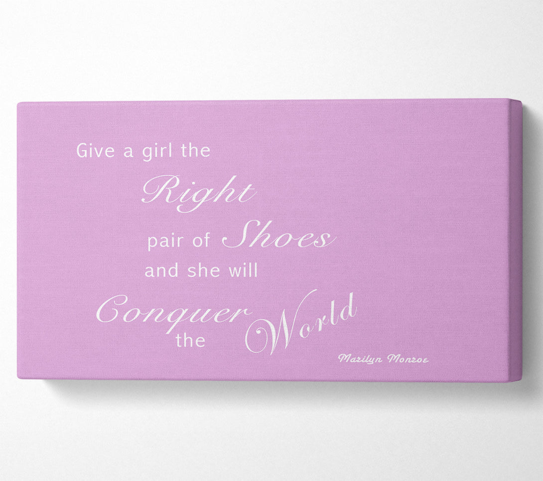  A Canvas Print of The Right Pair Of Shoes Marilyn Monroe Pink Canvas Wall Art