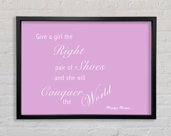 The Right Pair Of Shoes Marilyn Monroe Pink Framed Print