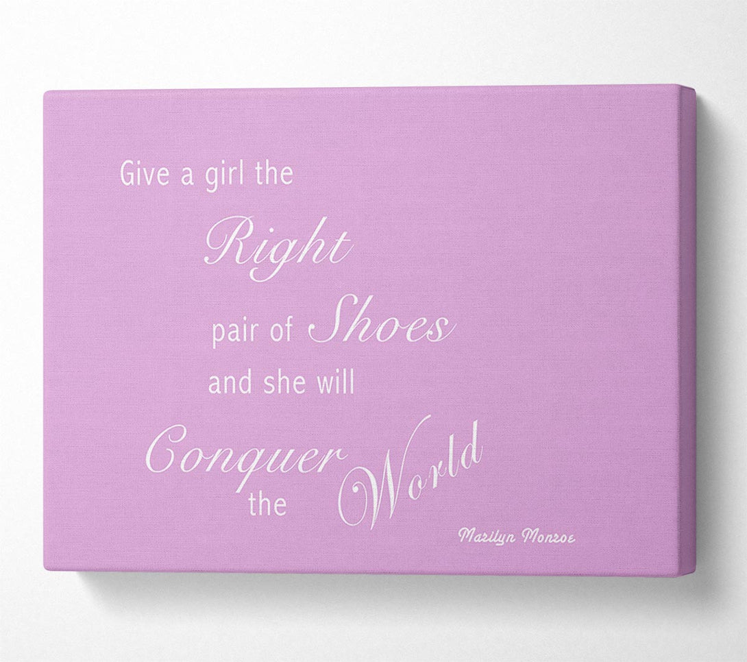  A Canvas Print of The Right Pair Of Shoes Marilyn Monroe Pink Canvas Wall Art