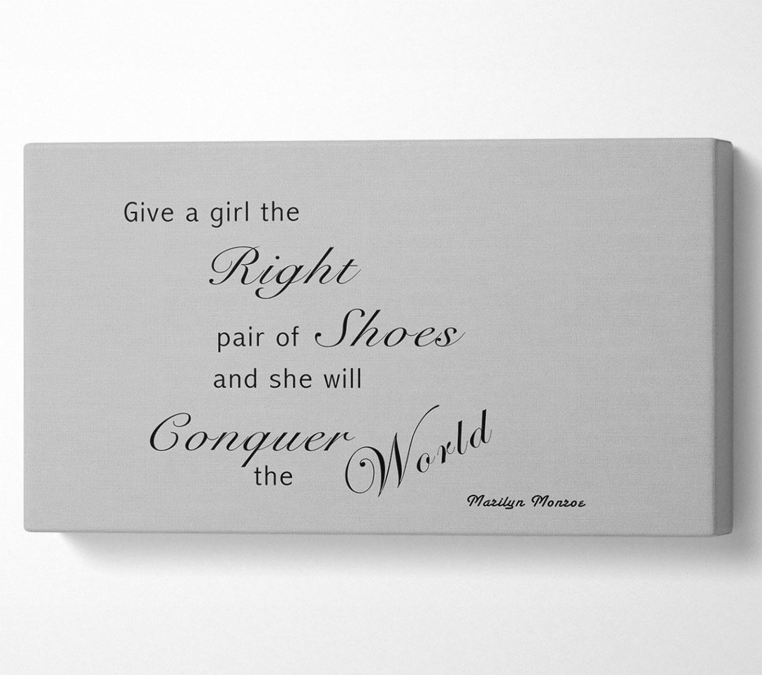  A Canvas Print of The Right Pair Of Shoes Marilyn Monroe Grey Canvas Art