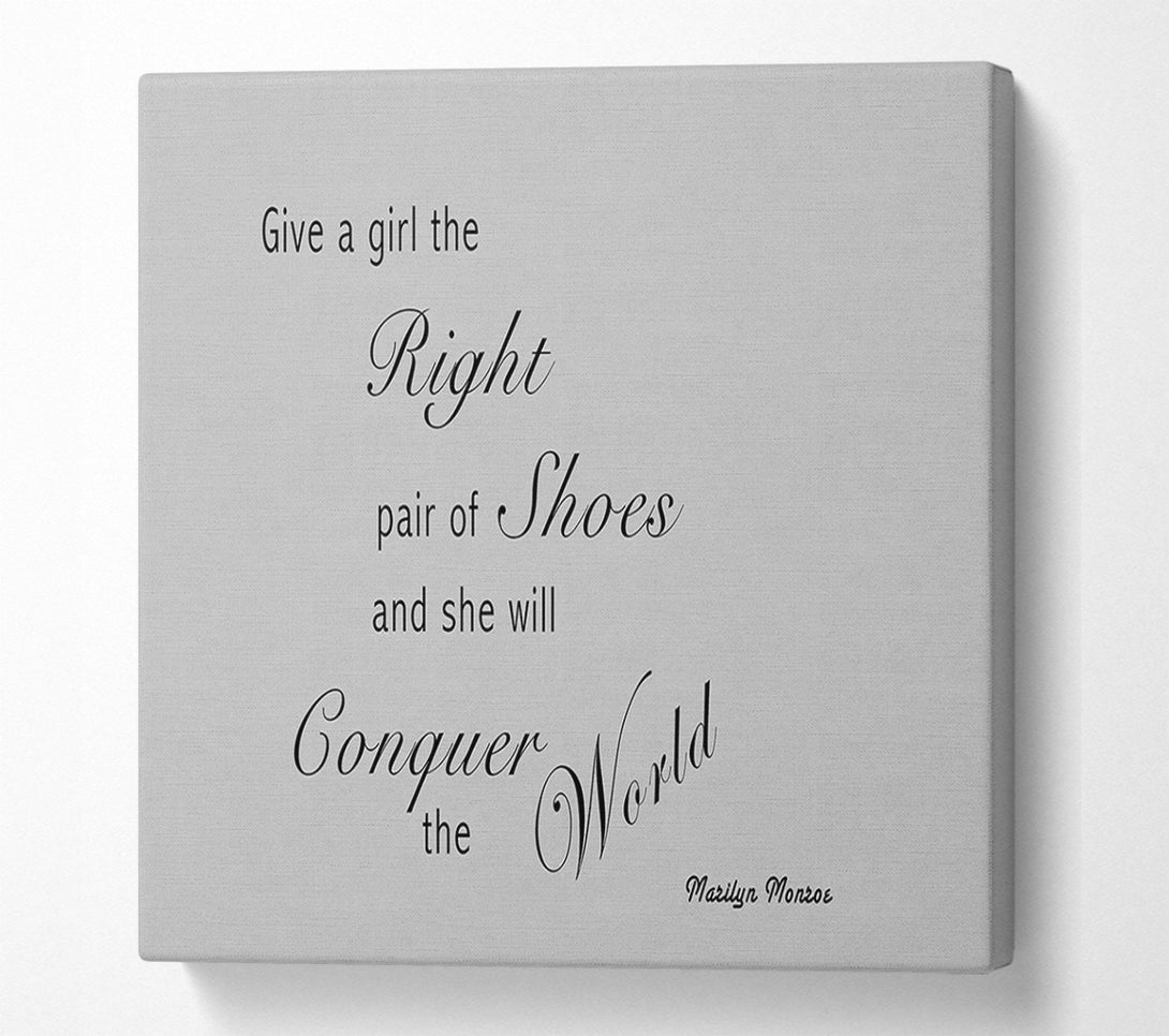  A Canvas Print of The Right Pair Of Shoes Marilyn Monroe Grey Canvas Art