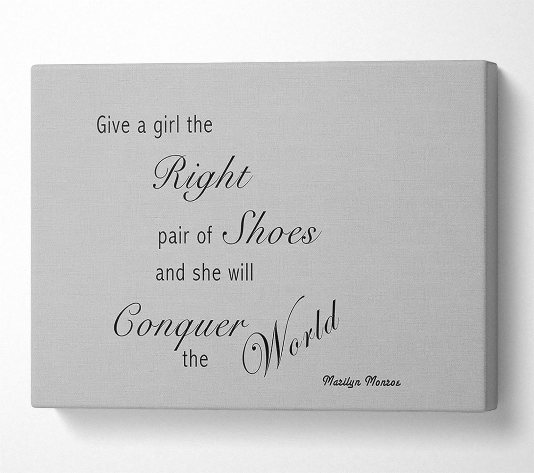  A Canvas Print of The Right Pair Of Shoes Marilyn Monroe Grey Canvas Art
