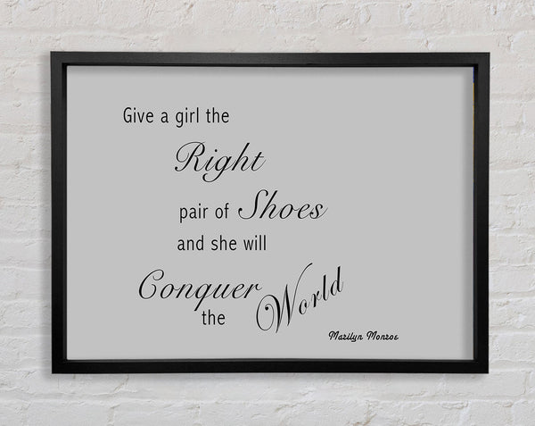 The Right Pair Of Shoes Marilyn Monroe Grey Framed Print