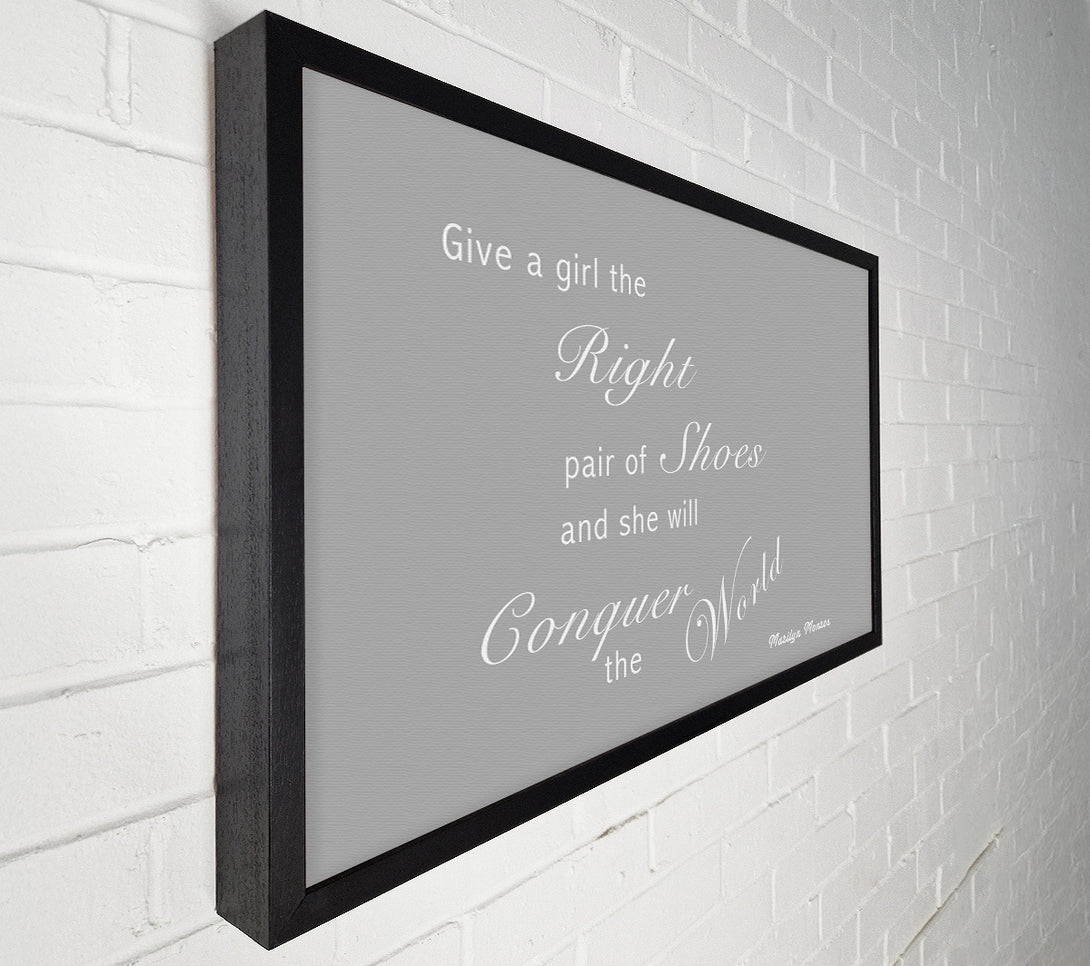  A Canvas Print of The Right Pair Of Shoes Marilyn Monroe Grey White Canvas Print