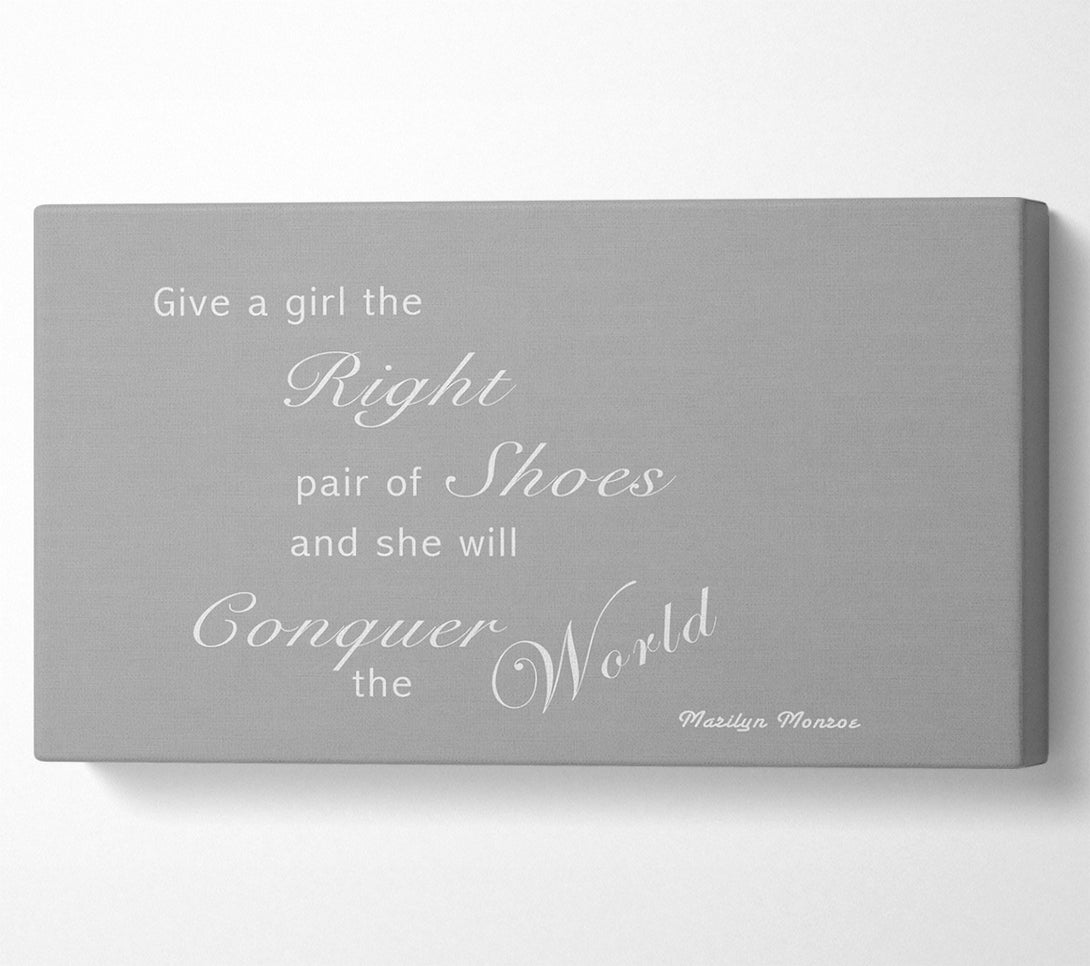  A Canvas Print of The Right Pair Of Shoes Marilyn Monroe Grey White Canvas Print