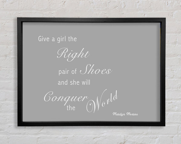 The Right Pair Of Shoes Marilyn Monroe Grey White Framed Print
