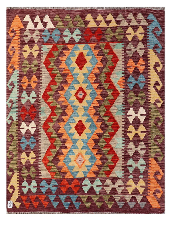 Maimana Afghanistan Kilim Rug - 162 x124 cm
