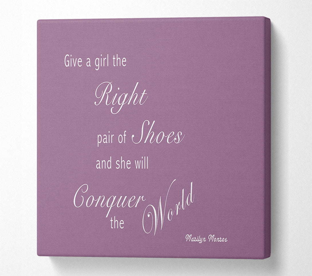  A Canvas Print of The Right Pair Of Shoes Marilyn Monroe Dusty Pink Canvas Print