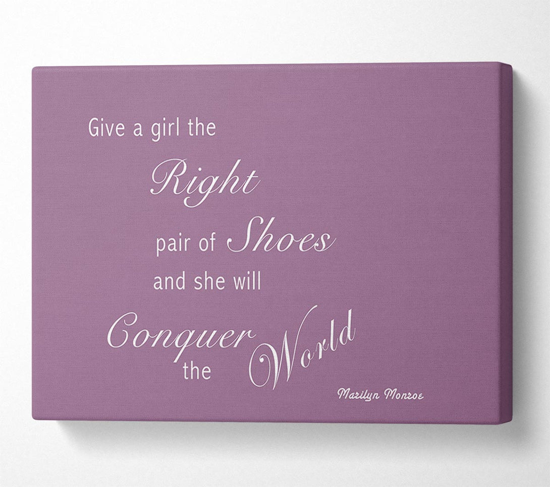  A Canvas Print of The Right Pair Of Shoes Marilyn Monroe Dusty Pink Canvas Print