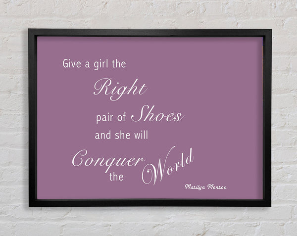 The Right Pair Of Shoes Marilyn Monroe Dusty Pink Framed Print