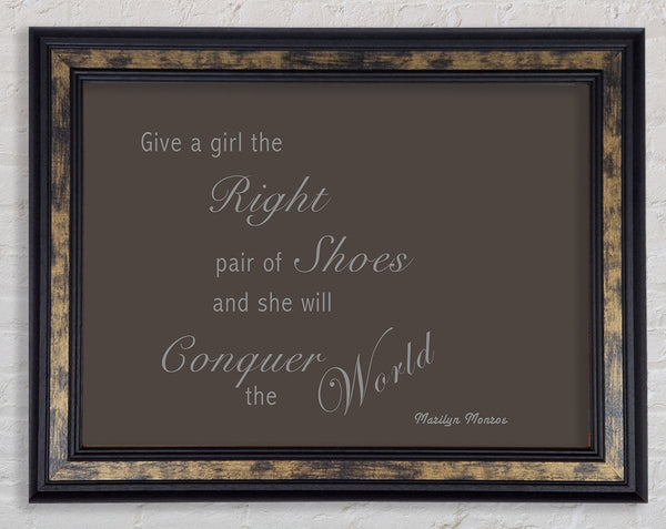 The Right Pair Of Shoes Marilyn Monroe Chocolate Framed Print