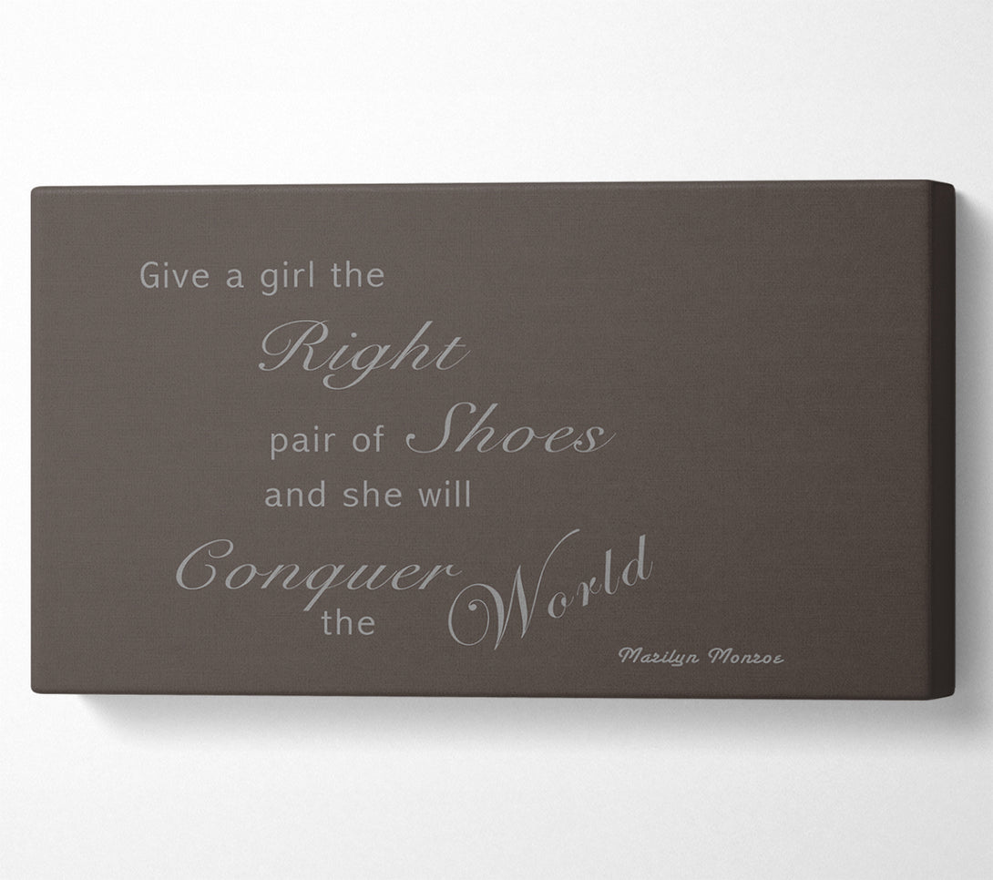  A Canvas Print of The Right Pair Of Shoes Marilyn Monroe Chocolate Canvas Wall Art